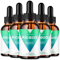 (5 Pack) Alcozar Drops Natural Health & Fitness Supplement Alco Zar 150 Servings
