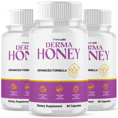 (3 Pack) Derma Honey Pills Advanced Formula Support Healthy Skin DermaHoney 180 Capsules