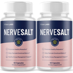 (2 Pack) NerveSalt Nootropic Natural Nerve Support Formula Nerve Salt 120 Capsules