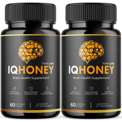 (2 Pack) IQ Honey Pills Nootropic Natural Brain Supplement IQHoney 120 Capsules