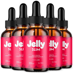(5 Pack) Jelly Slim Drops Natural Health & Fitness Support JellySlim 150 Serving