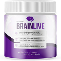(1 Pack) BrainLive Powder Advanced Natural Brain Support Brain Live 30 Servings