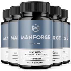(5 Pack) Manforge Advanced Male Health Support Supplement Man Forge 300 Capsules