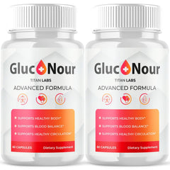 (2 Pack) Gluco Nour Advanced Blood Health Support Formula GlucoNour 120 Capsules