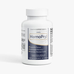 MemoPryl Brain & Focus Formula – Daily Cognitive Support Supplement, 60 Veggie Capsules