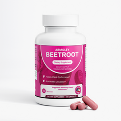 (2 Pack) Armoley Organic Beet Root Capsules - 1300mg Beet Root Powder Aids Healthy Circulation & Vitality Beet Root Supplement 120 Capsules
