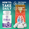 Image of (2 Pack) Memo+50 Advanced Nootropic Natural Brain Supplement Memo+ 50 120 Capsules