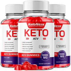 (3 Pack) KetoNex ACV Gummys 1000MG Advanced Keto Nex Supplement 180 Gummies