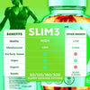 Image of (3 Pack) Slim 3 ACV Gummys 1000MG Advanced Slim Three Supplement 180 Gummies
