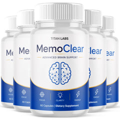 (5 Pack) MemoClear Advanced All Natural Brain Health Support Memo Clear 300 Capsules