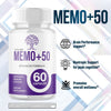 Image of (1 Pack) Memo+50 Advanced Nootropic Natural Brain Supplement Memo+ 50 60 Capsules