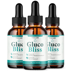 (3 Pack) Gluco Bliss Drops Advanced Blood Health Support GlucoBliss 90 Servings