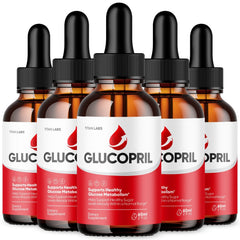 (5 Pack) Glucopril Blood Health Support Drops Gluco Pril Supplement 150 Servings