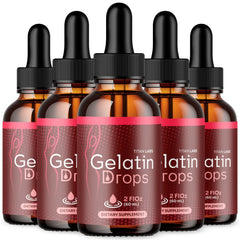 (5 Pack) Gelatin Drops Natural Health & Fitness Formula Supplement 150 Servings