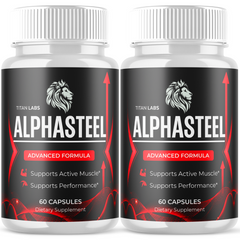 (2 Pack) Alphasteel Advanced Male Health Support Supplement Alpha Steel 120 Capsules