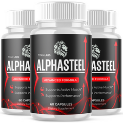 (3 Pack) Alphasteel Advanced Male Health Support Supplement Alpha Steel 180 Capsules