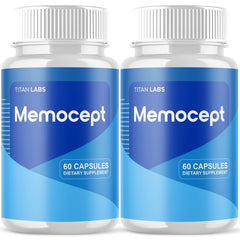 (2 Pack) Memocept Nootropic Natural Formula Brain Supplement Memo Cept 120 Capsules