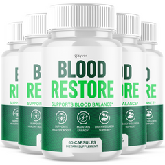 (5 Pack) Blood Restore Advanced Blood Support Supplement BloodRestore 300 Capsules