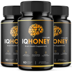 (3 Pack) IQ Honey Pills Nootropic Natural Brain Supplement IQHoney 180 Capsules