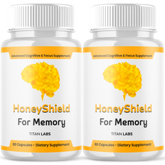 (2 Pack) Honey Shield Nootropic Natural Brain Support HoneyShield 120 Capsules