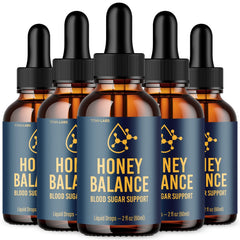 (5 Pack) Honey Balance Drops Blood Health Support Supplement HoneyBalance 150 Servings