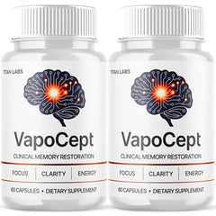 (2 Pack) VapoCept Nootropic Natural Brain Health Support Formula Vapo Cept 120 Capsules