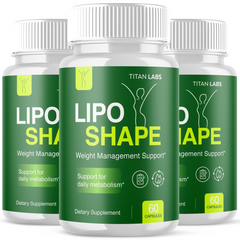 (3 Pack) Lipo Shape Advanced Energy & Fitness Support Formula LipoShape 180 Capsules