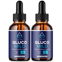 (2 Pack) Gluco Mild Drops Blood Health Support Supplement GlucoMild 60 Servings