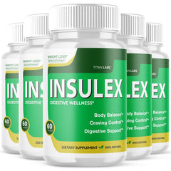 (5 Pack) Insulex Advanced Energy & Fitness Support Formula Insulex 300 Capsules
