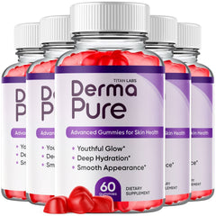 (5 Pack) Derma Pure ACV Gummys 1000MG Advanced DermaPure Supplement 300 Gummies