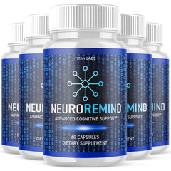 (5 Pack) NeuroRemind Nootropic Natural Brain Supplement Neuro Remind 300 Capsule