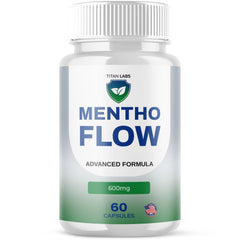 (1 Pack) Mentho Flow Advanced Energy & Wellness Formula MenthoFlow 60 Capsules