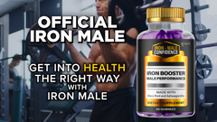 (5 Pack) Iron Male Confidence Men's, Iron Booster Gummies Supplement 300 Gummies