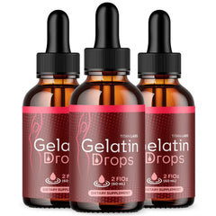 (3 Pack) Gelatin Drops Natural Health & Fitness Formula Supplement 90 Servings