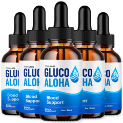 Gluco Aloha Drops Advanced Blood Health Support Formula GlucoAloha 150 Servings