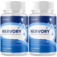 (2 Pack) Nervory Nootropic Natural Nerve Support Formula Nerv Ory 120 Capsules