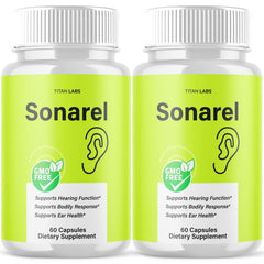 (2 Pack) Sonarel Pills Ear Health Support & Tinnitus Relief Sona Rel 120 Capsule