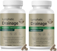 (2 Pack) Lymphatic Drainage Supplement, Lymphatic Drainage Capsules with Dandelion, Burdock, Cleavers & Echinacea, Supports Bloating, Fluid Balance & Daily Lymphatic Wellness – 240 Capsules