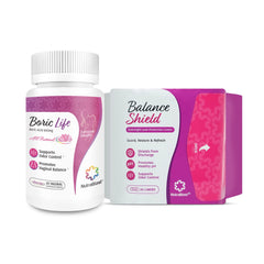 NutraBlast Boric Acid Vaginal Suppositories - Boric Life Intimate Health Support (14 Count)