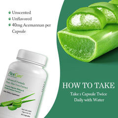 AloeCure Organic Aloe Vera Supplement 160,000mg 60 Capsules