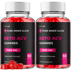 (2 Pack) Pure Inner Glow Keto ACV Gummys 1000MG Advanced Supplement 120 Gummies