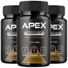 (3 Pack) Apex Boost Advanced Male Health Support Formula ApexBoost 180 Capsules