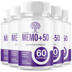 (5 Pack) Memo+50 Advanced Nootropic Natural Brain Supplement Memo+ 50 300 Capsules