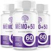 Image of (3 Pack) Memo+50 Advanced Nootropic Natural Brain Supplement Memo+ 50 180 Capsules