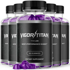 (5 Pack) Vigor Titan Gummy Advanced Male Support Formula VigorTitan 300 Gummies