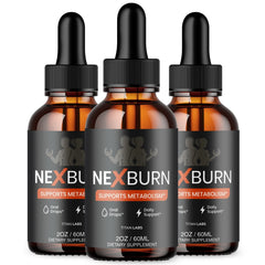 (3 Pack) NexBurn Drops Natural Health & Fitness Supplement Nex Burn 90 Servings