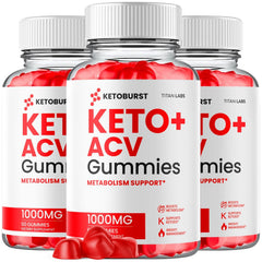 (3 Pack) Keto Burst ACV Gummys 1000MG Advanced KetoBurst Supplement 180 Gummies
