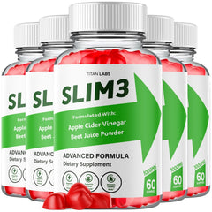 (5 Pack) Slim 3 ACV Gummys 1000MG Advanced Slim Three Supplement 300 Gummies