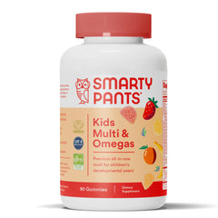 SmartyPants Kids Multivitamin Gummies - Improved Formula: Omega 3 60 Count (30 Day Supply)