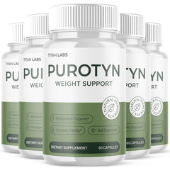 (5 Pack) Purotyn Advanced Energy & Fitness Support Formula Puro Tyn 300 Capsules